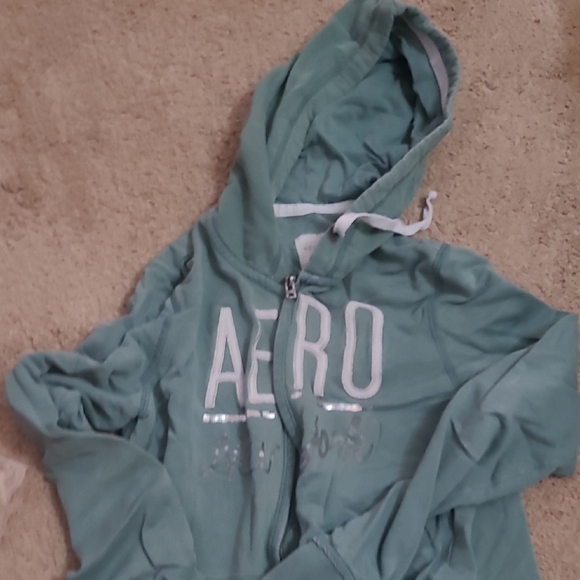 Vintage Aero New York Green Hoodie - Picture 3 of 3